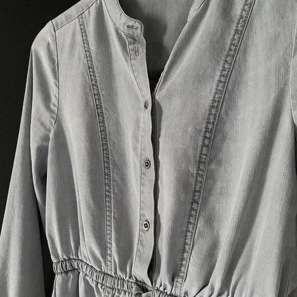 Lucky Brand Long-Sleeve Denim Dress — Wild Garden Edit (XS) - Picture 4 of 5